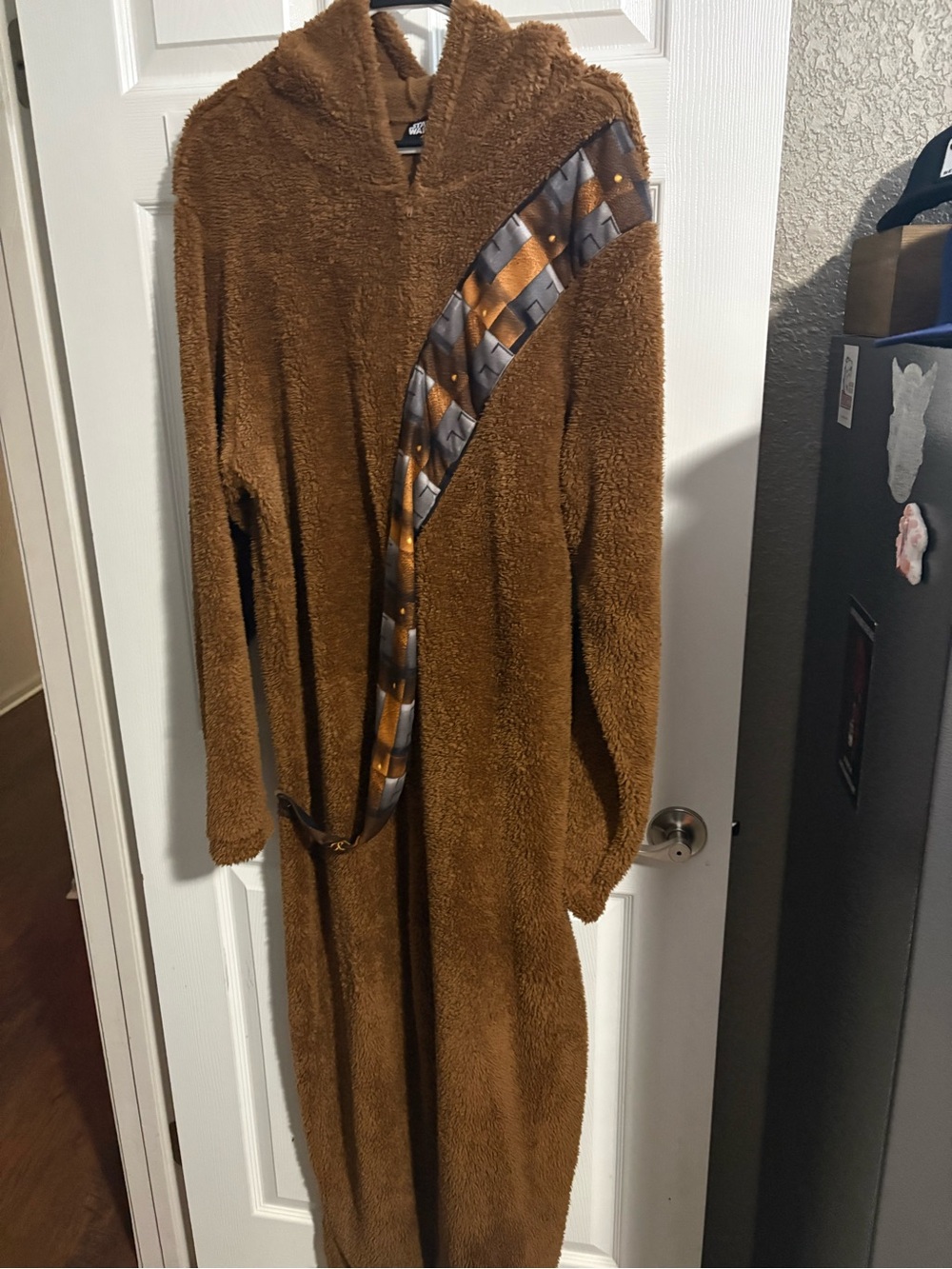 Men’s Chewbacca front zip onesie/jumpsuit with hood. Size XL